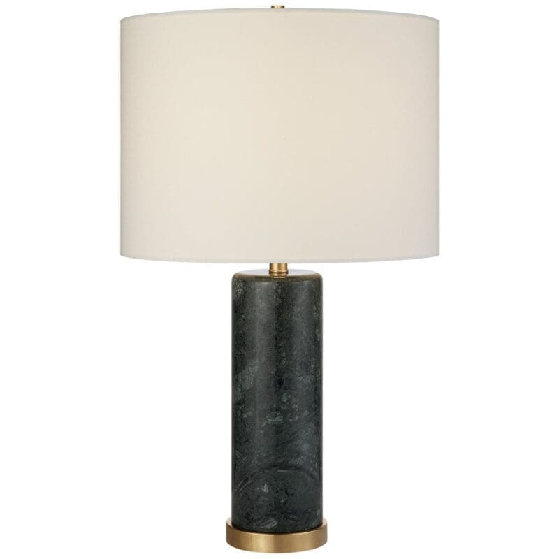 Lampe de table Cliff en Black Marble with Linen Shade 1