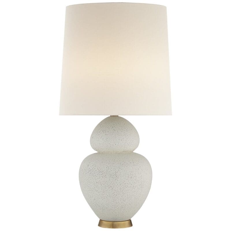 Michelena Table Lamp in Chalk Burnt Gold with Linen Shade