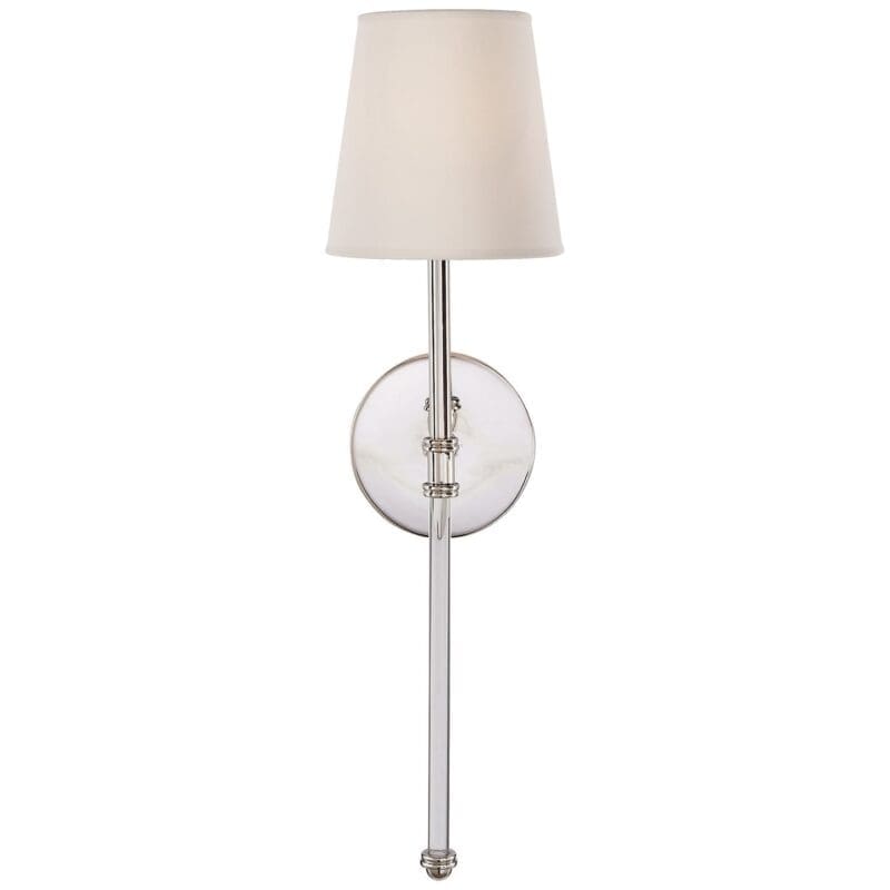 Camille Sconce in Polished Nickel with Natural Paper Shade