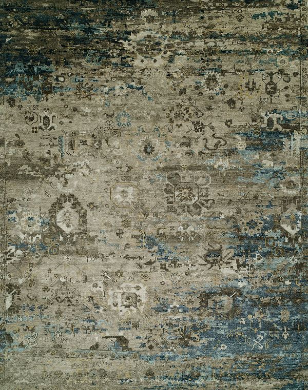 Vintage Grey and Blue rug