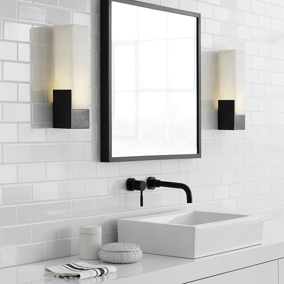 KW2112BZALB_APP1 Covet Tall Box Bath Sconce - Avenue Design high end lighting in Montreal