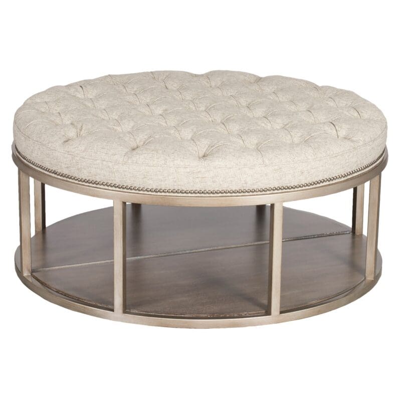 Wayland Round Metal Ottoman - Avenue Design high end furniture in Montreal