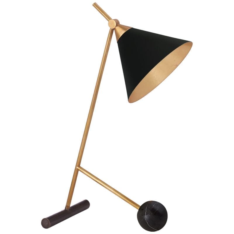 Cleo Table Lamp in Bronze and Antique-Burnished Brass