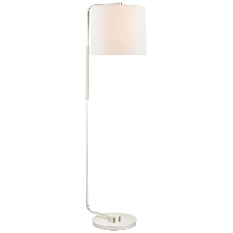 Swing Floor Lamp with Silk Shade