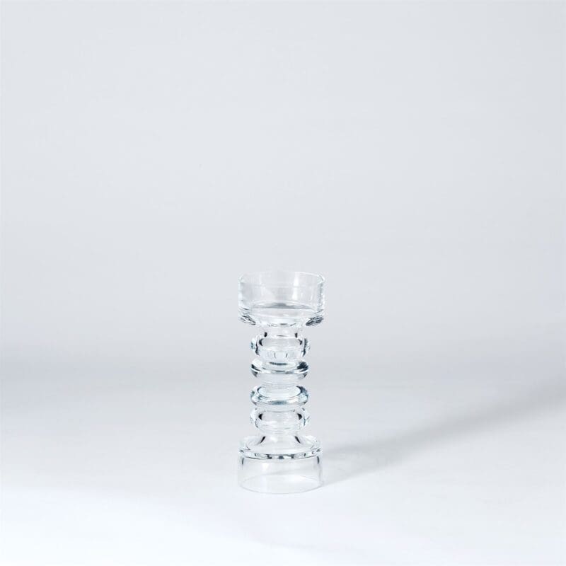 Glass Ribbed Candleholder and Vase - Avenue Design Montreal