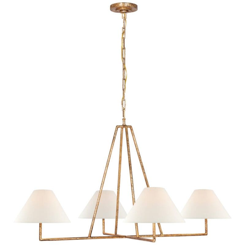 Ashton Extra Large Four Light Sculpted Chandelier - Avenue Design high end lighting in Montreal